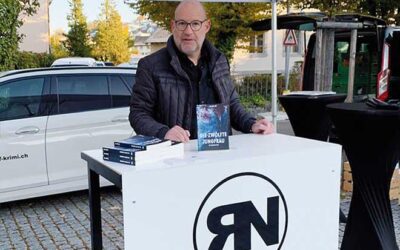 Der Autor am Wohler Wochenmarkt